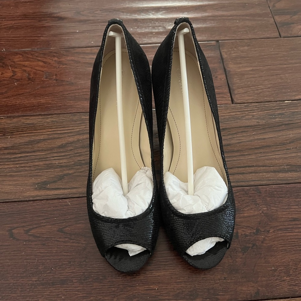 VINTAGE CALVIN KLEIN faux snake skin heels